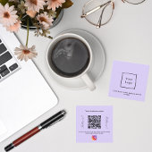 Het logo qr-codeinstagram volgen ons vierkante visitekaartje