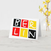 Het Logo van Berlijn, Duitsland in Vierkanten Kaart (Gele Bloem)