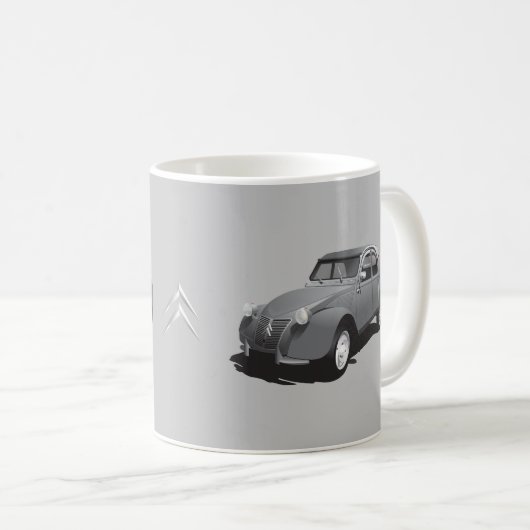 Het logo van Citroën grijs 2CV - - - diy mok - (Voorkant rechts)
