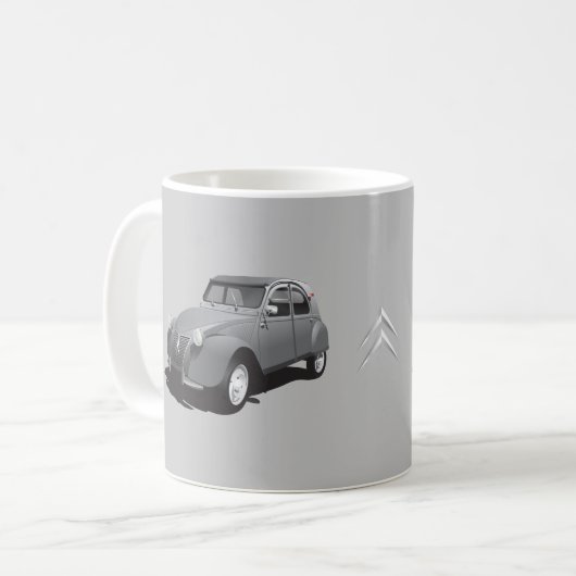 Het logo van Citroën grijs 2CV - - - diy mok - (Voorkant links)