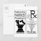 Het LOGO van de Apotheker van de apotheek Briefkaart (Voorkant / Achterkant)