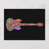 Het Logo van de Gitaar van de Cirkels van de pop Briefkaart (Voorkant)