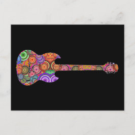 Het Logo van de Gitaar van de Cirkels van de pop Briefkaart