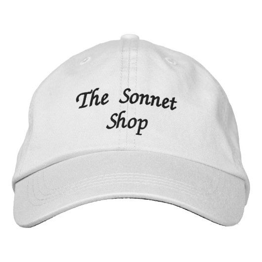 Het logo van de Winkel van het Sonnet Geborduurde Pet (Voorkant)