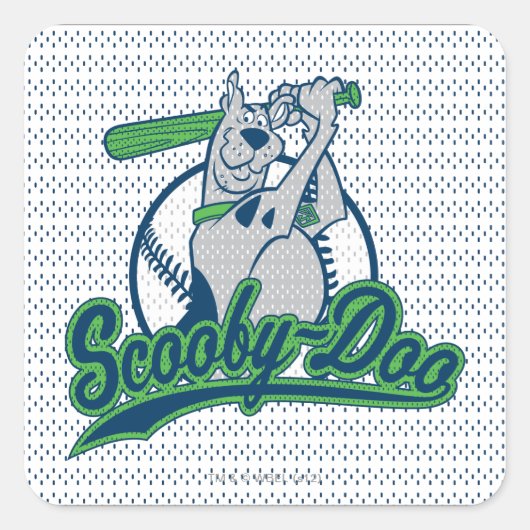 Het Logo van het Honkbal scooby-Doo Vierkante Sticker (Voorkant)