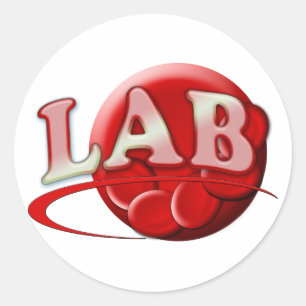 HET LOGO VAN HET LABORATORIUM SWOOSH VAN RBC MLT - RONDE STICKER