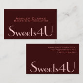 Het Logo van het Visitekaartje van de bakkerij (Voorkant / Achterkant)