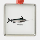 Het Logo van zwaardvissen Metalen Ornament (Voorkant)
