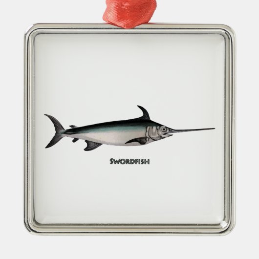 Het Logo van zwaardvissen Metalen Ornament (Voorkant)