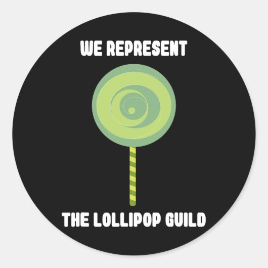 Het Lollipop gilde Ronde Sticker (Voorkant)