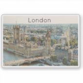 Het Londense Huis van het Parlement Big Ben Sticker (Voorkant)