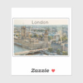 Het Londense Huis van het Parlement Big Ben Sticker (Vel)