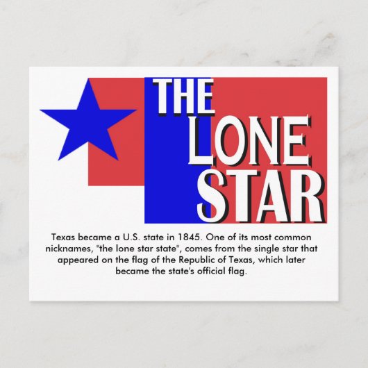 Het Lone Star Briefkaart (Voorkant)
