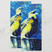 Het Lonely Bird Bladwijzer van Gogh Menu (Voorkant / Achterkant)