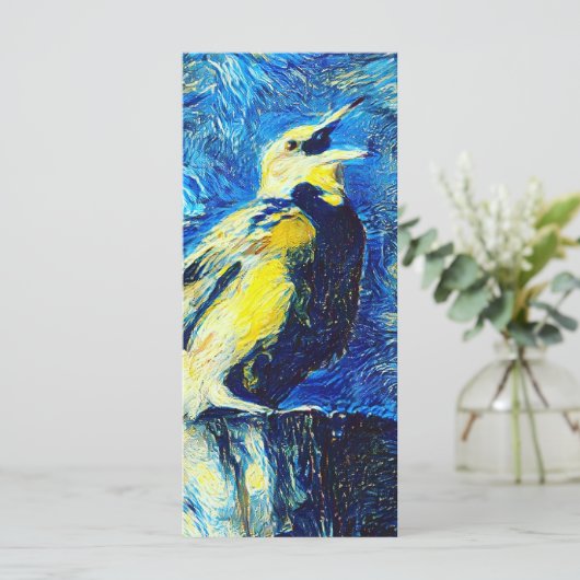 Het Lonely Bird Bladwijzer van Gogh Menu (Staand voorkant)