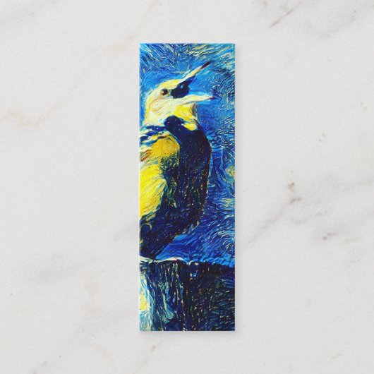 Het Lonely Bird Bladwijzer van Gogh Mini Visitekaartje (Voorkant)