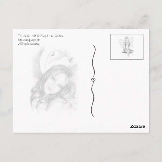 Het Lonely Doll Briefkaart (Achterkant)