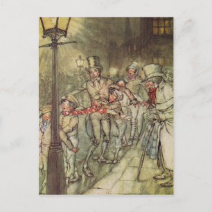 Het loodje Cratchit ging onderaan een dia op Briefkaart