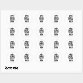 Het loon van de zonde is dood skelet ronde sticker (Vel)