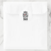 Het loon van de zonde is dood skelet ronde sticker (Tas)