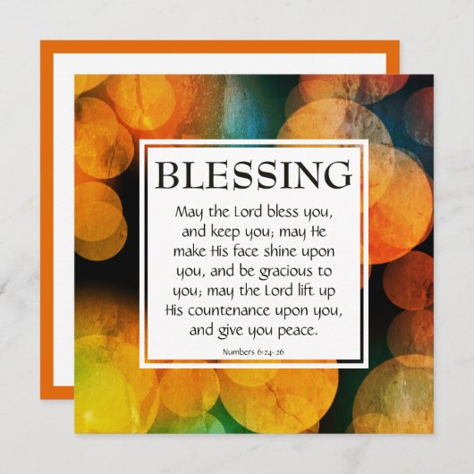 HET LOORD BLESS U Aantallen 6:24-26 (Voorkant / Achterkant)