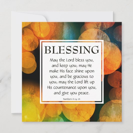 HET LOORD BLESS U Aantallen 6:24-26 (Voorkant)