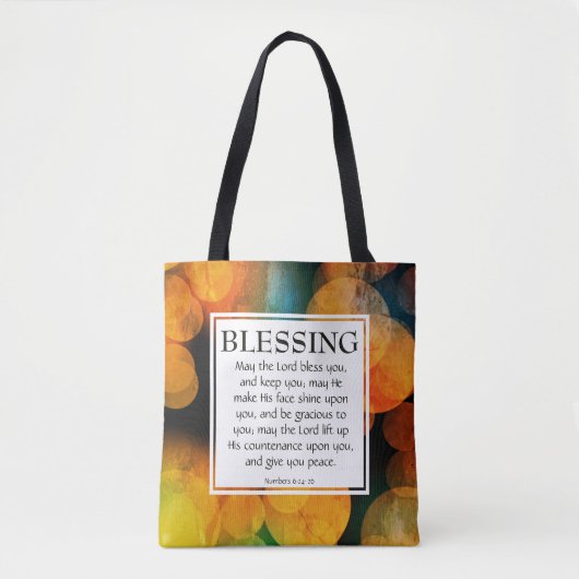 HET LOORD BLESS U Aantallen 6:24-26 Tote Bag (Voorkant)