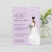 Het lopen de nodiging van de Bridal van de Aisle Kaart (Staand voorkant)