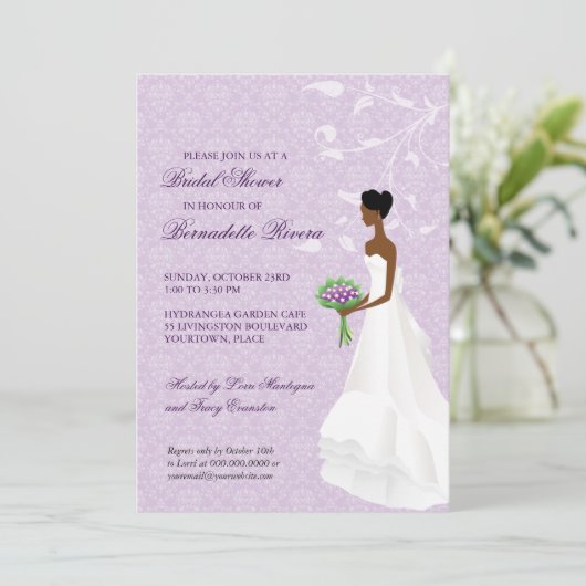 Het lopen de nodiging van de Bridal van de Aisle Kaart (Staand voorkant)