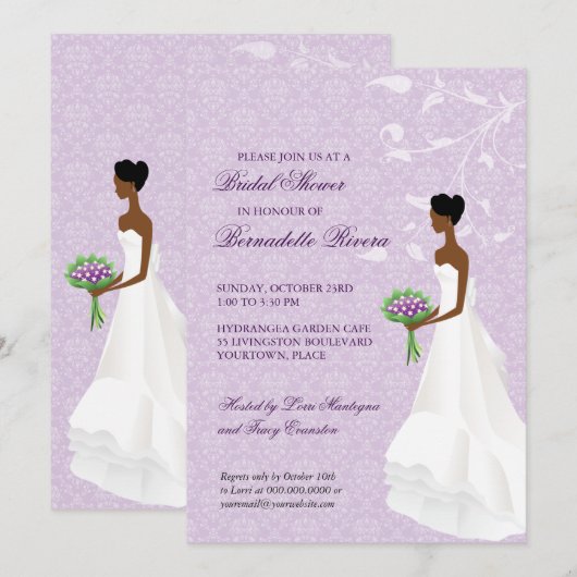 Het lopen de nodiging van de Bridal van de Aisle Kaart (Voorkant / Achterkant)