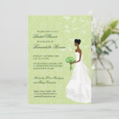 Het lopen de nodiging van de Bridal van de Aisle Kaart (Staand voorkant)