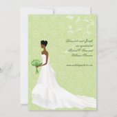 Het lopen de nodiging van de Bridal van de Aisle Kaart (Achterkant)