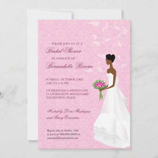 Het lopen de nodiging van de Bridal van de Aisle Kaart (Voorkant)