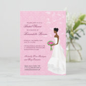 Het lopen de nodiging van de Bridal van de Aisle Kaart (Staand voorkant)