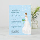 Het lopen de nodiging van de Bridal van de Aisle Kaart (Staand voorkant)