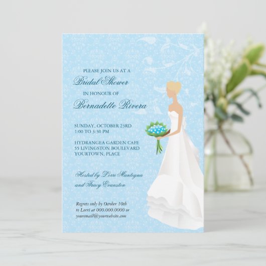 Het lopen de nodiging van de Bridal van de Aisle Kaart (Staand voorkant)