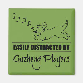 Het lopen Dog gemakkelijk door Spelers Guzheng wor Magneet