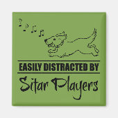 Het lopen Dog gemakkelijk verstoord door Sitar Spe Magneet (Voorkant)