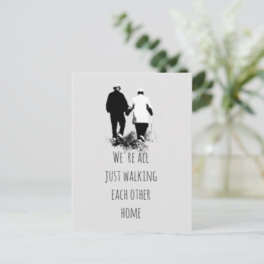 Het lopen elk ander Poster van het Citaat van het  Briefkaart (Staand voorkant)