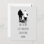 Het lopen elk ander Poster van het Citaat van het  Briefkaart (Voorkant / Achterkant)