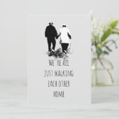 Het lopen elk ander Poster van het Citaat van het  Feestdagenkaart (Staand voorkant)