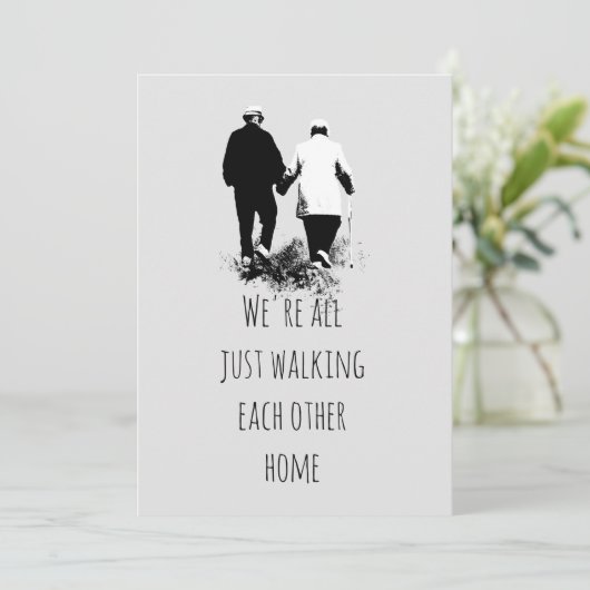 Het lopen elk ander Poster van het Citaat van het  Feestdagenkaart (Staand voorkant)