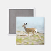 Het lopen Fawn Magnet (Voorkant / Achterkant)