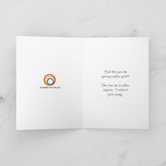 Het lopen in Circles_B_Greeting Kaart (Binnen)