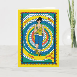 Het lopen in Circles_B_Greeting Kaart