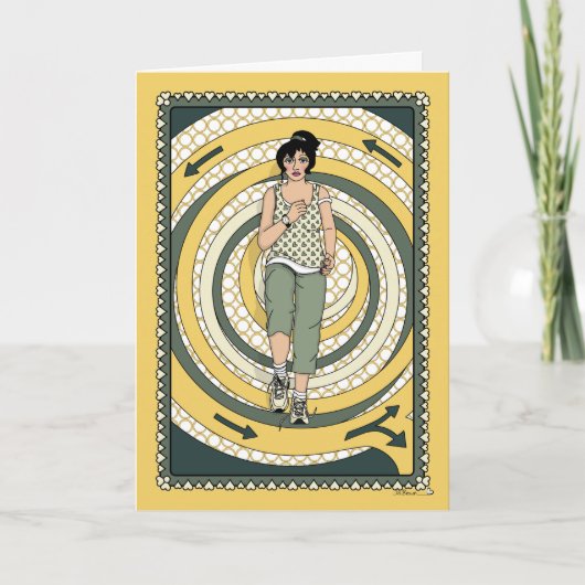 Het lopen in Circles_C_Greeting Kaart (Voorkant)