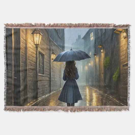 Het lopen in de regen deken (Voorkant)