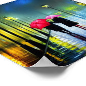 Het lopen in de regen poster (Hoek)