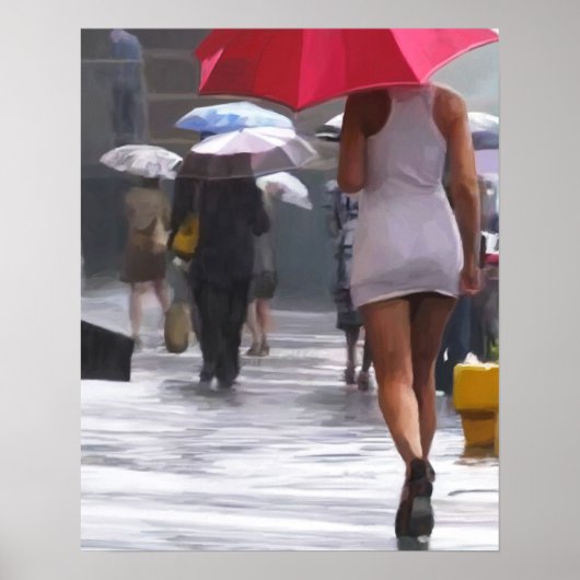 Het lopen in de regen poster (Voorkant)