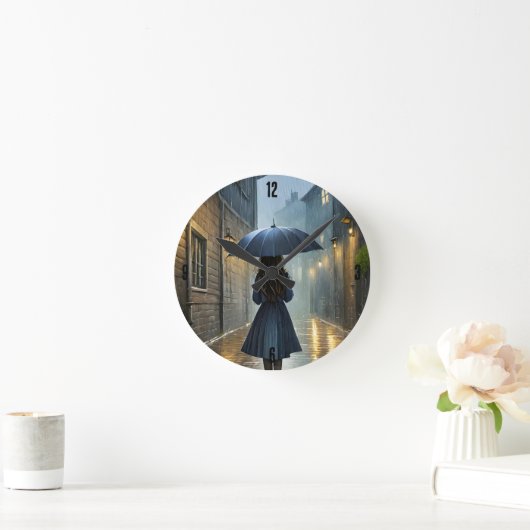 Het lopen in de regen ronde klok (Huis)